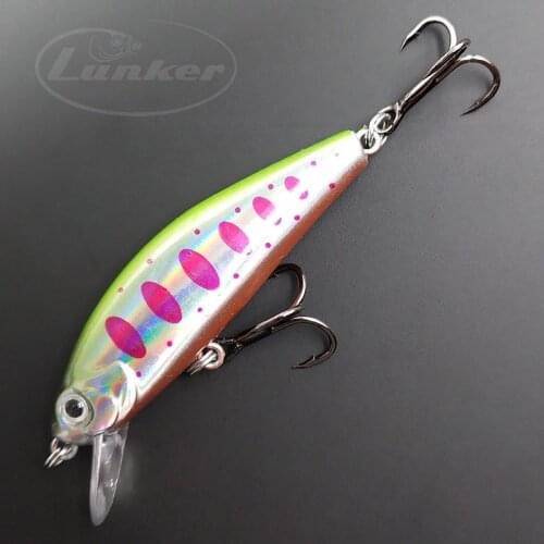 Lunker Sinking Minnow 6.5g 5.5cm Long Cast Fishing Lure Hard Bait Hook Freshwater Bass Trout
