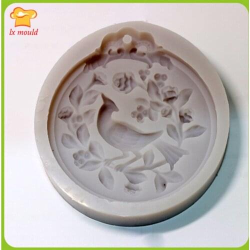 LXYY Christmas Aromatherapy Gypsum Moulds Soap Aromatherapy Wax Silicone Mold Branch & Bird