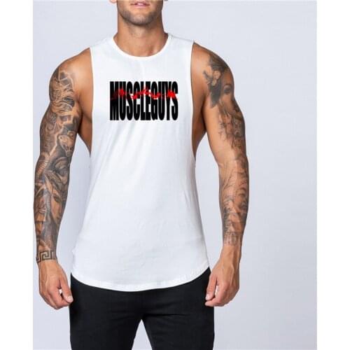Mens Tank Top Stringer Clothing Bodybuilding Workout Singlets Gym Cotton Fitness Vest Muscle Sleeveless Sportswear Undershirt