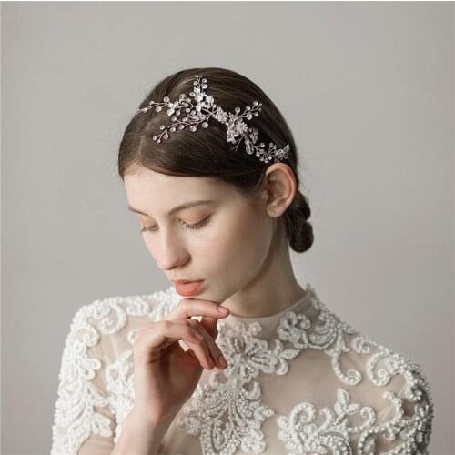 Fashion Silver color Rhinestone Bridal Hair Comb Accessories Handmade Wedding Headpiece Women Prom Hair Jewelry