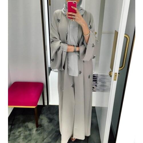 Muslim Fashion Cardigan Women Abayas Turkish Dubai Caftan Marocain Kimono 2021 Ramadan Chiffon Maxi Dress Robe Djellaba Femme