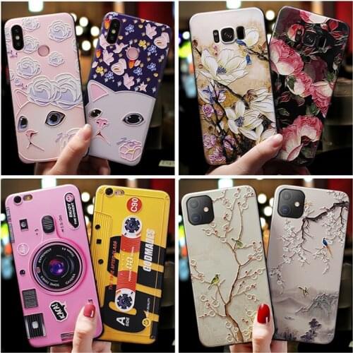 Soft Silicone Case For Samsung S21 Ultra S20 A32 A30 S8 Plus S7 Edge A41 A12 A02s A91 A8 A6 Note 20 10 M31 M51 3D Emboss Case