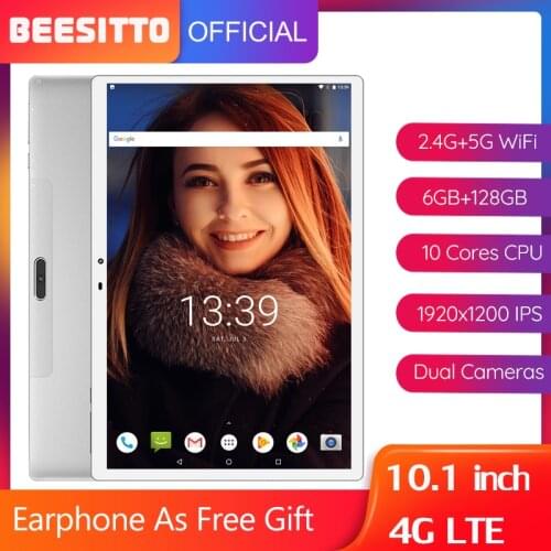 Deca Core Tablet 10.1 Inch Dual 4G Network Android Phone Call Tablets 1920 x 1200 IPS FHD 6GB RAM 128GB ROM GPS Tablet PC