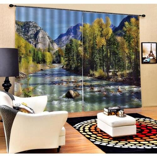 Customized size Luxury Blackout 3D Window Curtains For Living Room landscape liver curtains for bedroom Blackout curtain