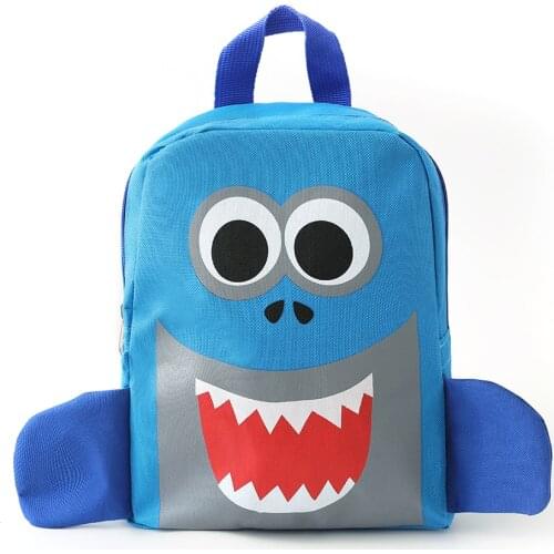 Under Nineteen 2019 New childrens backpack cute cartoon blue shark children school bags for boys girls toddler kids backpack