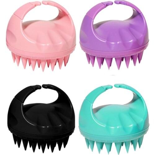 Silicone Hair Brush Shampoo Scalp Brush Comb Spa Hair Massage Brush Hair Washing Comb Shower Bath Brush Hair Care Dropshipping