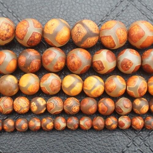 Ancient Brown FuShou 6-12mm Dzi agates Round Beads 14.5"For DIYJewelry making! Mixed wholesale for all items