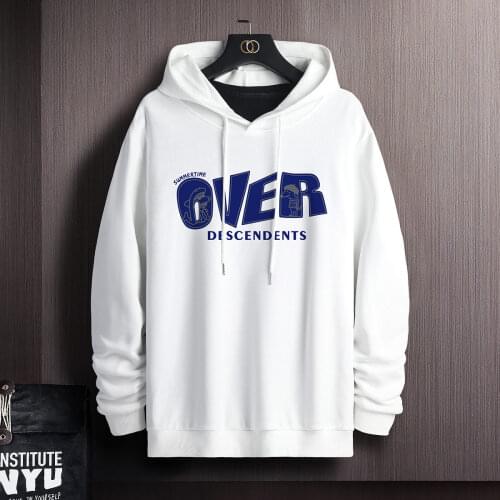 Casual Autumn Mens Sweatshirts Solid Harajuku Pullover Outwear Spring Hoodies Streetwear Fashion Tops Oversized M-4XL Clothing