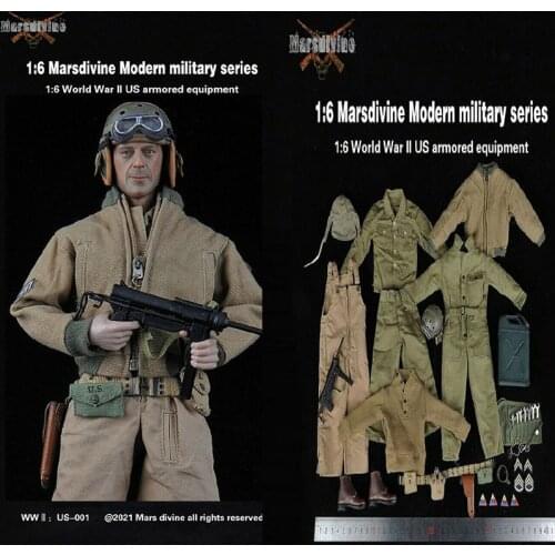 US-001 1:6 Modern Military WWII US Armored Equipment Set Fit 12" Action Figure Toy