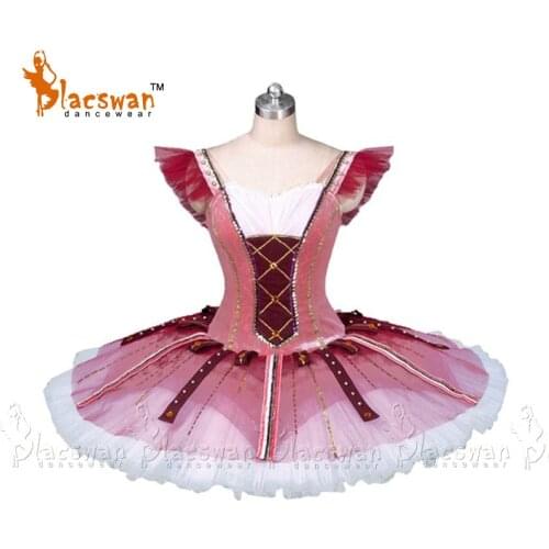 Paquita Burgundy Classical Professional Tutu Girls Women Performance Competition Platter Pancake Tutus Adult Ballet Costumes