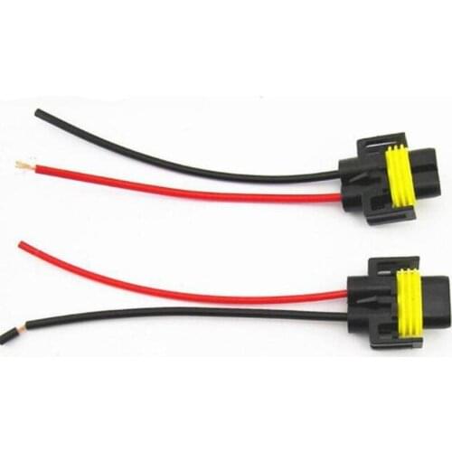 2 pcs H11 H8 Wire Harness Socket Female Adapter for Headlight Fog Light M2ED