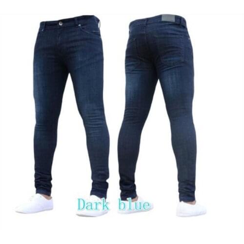 2020 New Fashion Men Casual Jeans Youth Feet Pants Stretch Pants Fashion Slim Trousers