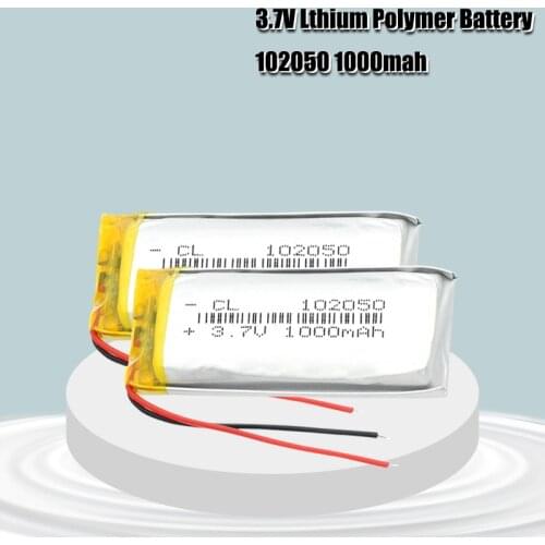 3.7V 1000mAh 102050 Lithium Polymer Li-Po li ion Rechargeable Battery For MP3 MP4 MP5 GPS DVD tablet Bluetooth camera Lipo cell