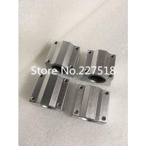 4pcs/lot SC6UU SCS6UU 6mm linear guide Linear axis ball bearing block with LM6UU bush, pillow block linear unit for CNC part
