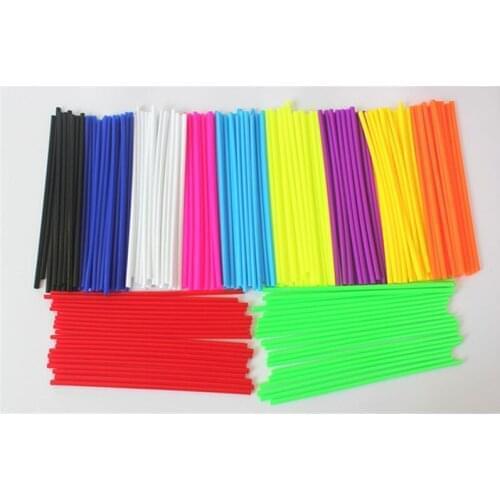 72Pcs Motorcycle Dirt Bike Wheel Rim Spoke Skins Covers Wrap Tubes Decor Protector Kit Motorcycle protection Car styling 235mm