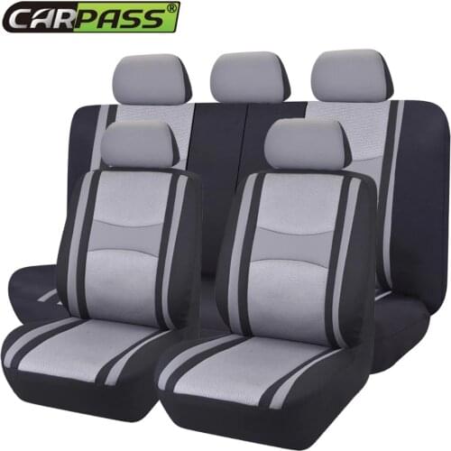Car-pass Automobiles Full Set Car Seat Cover Universal Fit Auto Interior Accessories Seat Protectors Car Styling For Lada Polo
