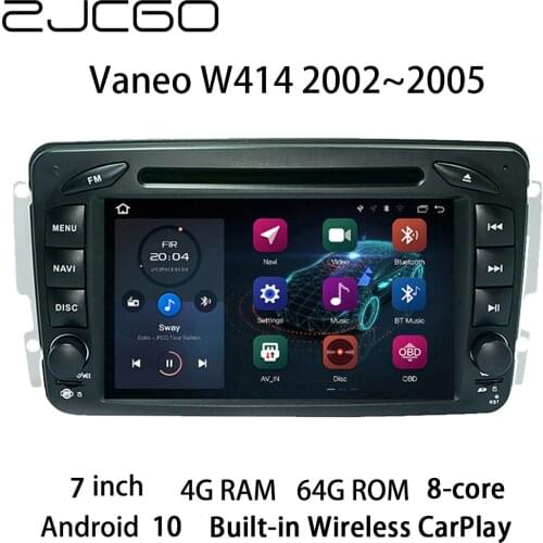 Car Multimedia Player Stereo GPS DVD Radio Navigation Android Screen for Mercedes Benz Vaneo W414 2002 2003 2004 2005