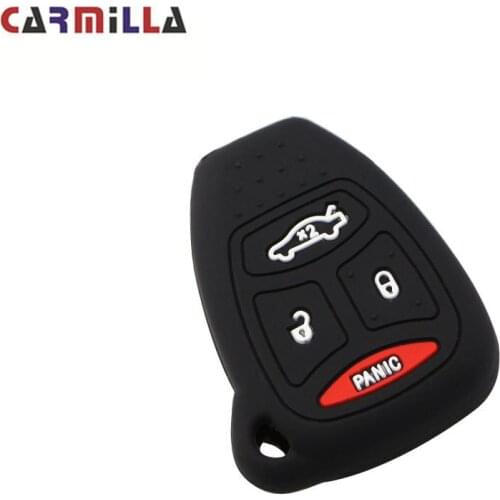 Silicone Car Key Case Cover for Jeep Wrangler Compass Liberty for Dodge Caliber Nitro for Chrysler 300 PT Cruiser Sebring
