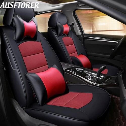 AUSFTORER Tailored Perforated Leather Cover Seat for Renault Laguna 2 3 Coupe Accessories Automobiles Seat Cover for Car Cushion