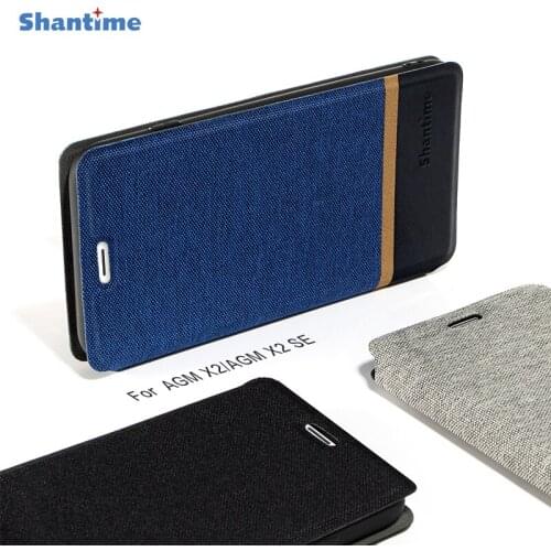 Business Canvas Case For AGM X2 Case Cover Flip Leather Soft Silicone Kickstand Book Cover For AGM X2 SE Phone Case