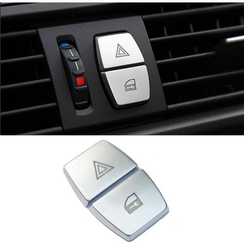 For BMW 5 6 7 Series F10 5GT F07 Car styling Front Warning Light switch button Covers Trim Stickers Interior Decor
