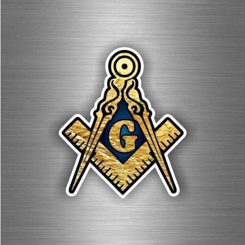 Masonic Freemason Emblem Personality Car Sticker Cover Scratches Waterproof Car Window Body Decorative Stickers Accessories