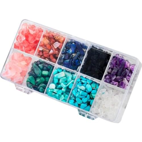 TUMBEELLUWA 1 Box Tumbled Stones Crystal Chips for Tumbling,Cabbing,Healing Reiki Wicca