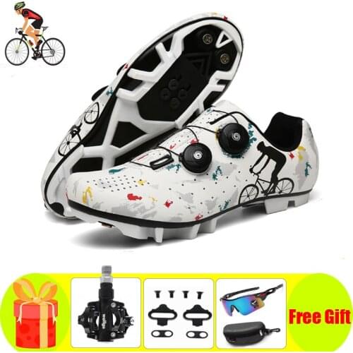 Mtb Cycling Shoes Professional Men Cycling Shoes Road Spd Outdoor Sports Shoes Flat Mountain Bike Shoes Bicicleta Carretera