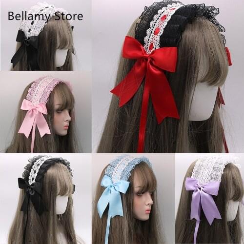 Lolita cute girl lace hairband maid headdress