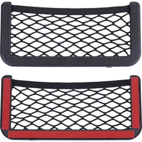 Multi-function Small Bag Car Mobile Phone Storage Mesh Pocket Car Supplies Car Storage Bag Case For Debris Small Items Storage