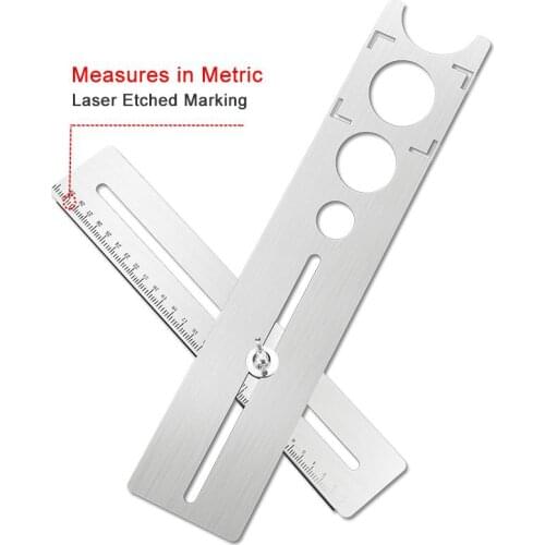Multi Angle Ruler Movable Template Angle Measuring Model Tool Instrument Brick Tile Wood Corner Foldable Protractor
