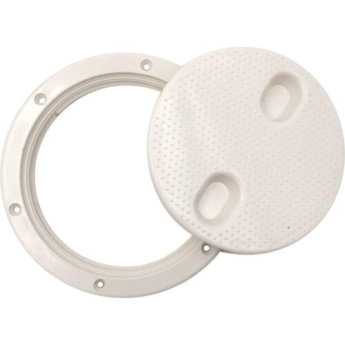 Marine Boat Yacht RV 6 Inch Access Hatch Cover Screw Out Deck Plate White