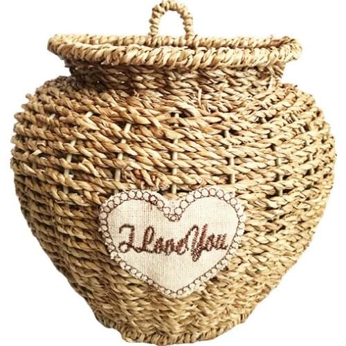 Wall Hanging Basket Flower Pot Flower Basket Rattan Weaving Floor Vasos Casamento Floreros Wall Vase floreros de decoracion
