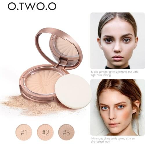 O. Tw o.o Rose Gold Powder Concealer Makeup Wet And Dry Dual Purpose Finishing Powder Foundation 8-Color Makeup Cosmetic Gift