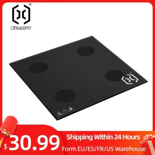 Artillery Carbon Silicon Crystal Glass Print Bed 230x230mm 3D Printer Glass Bed Platform Build Surface for 3D Printer Parts