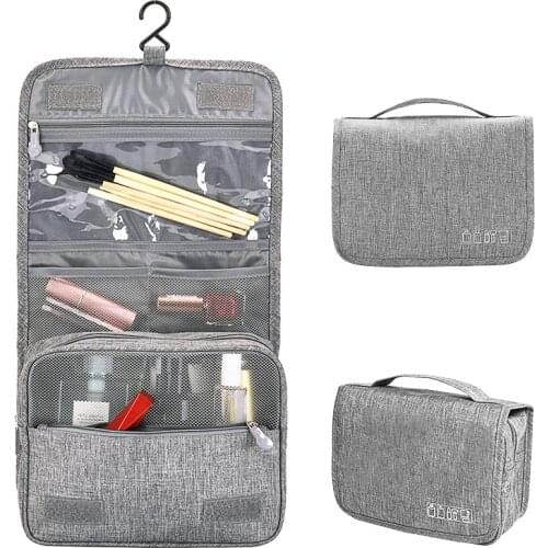 Portable Travel Organizer Cosmetic Bag Cloth Toiletry Bag Organizer Suitcase Hanging Makeup Storage Box