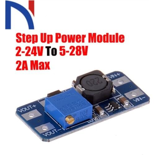 MT3608 DC-DC Adjustable Boost Module Feed Converter Voltage Regulator Module 2 V-24 V to 5 V-28 V 2A Max