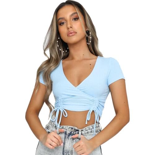 Женские длинные футболки SANTELON China At AliExpress