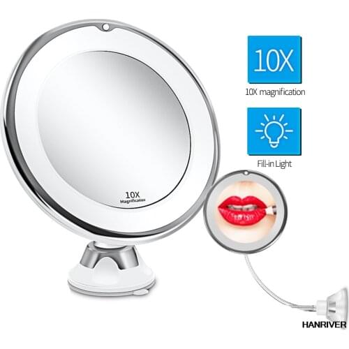 LED Mirror Makeup Mirror with LED light vanity Mirror 10X Magnifying Mirror LED Miroir Grossissant Magnifying