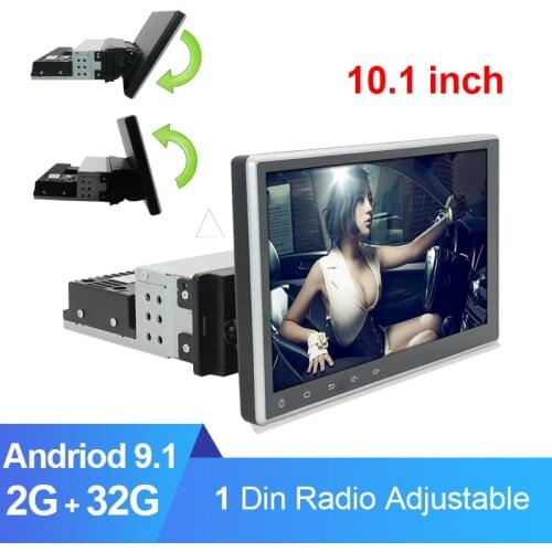 Universal 1din Android 9.1 Adjustable Car Multimedia Player 10" Autoradio Stereo GPS Navigation Audio Video Player Wifi BT FM