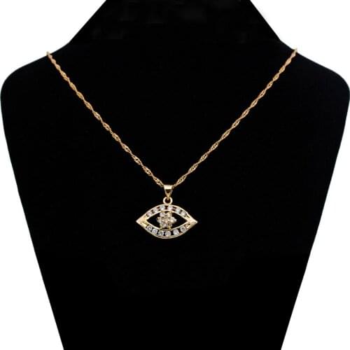 Vintage Spirits Evils Eye Pendant Gold Necklace Women Luck Amulet Talisman Turkish Jewelry Wicca Pingente Olho Wisiorki N0518