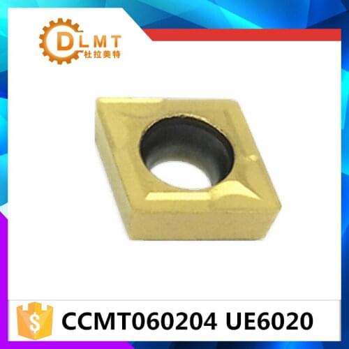 20pcs CCMT060204 UE6020 Internal Turning Tools Carbide inserts Cutting Tool CNC Tools Lathe tools Lathe cutter