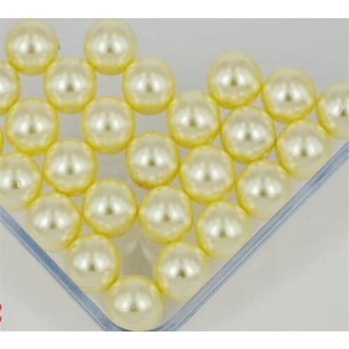 Loose 1.5mm-18mm Lt Yellow Color No Holes Pearl Bead DIY Plastic Imitation Pearl Beads for Garment Hand Craft Art Decoration