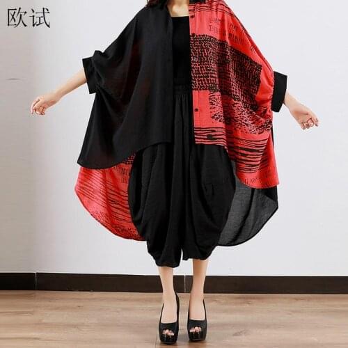 Plus Size Chiffon Blouse Shirt Women Cloak Patchwork 2021 Summer Oversized Shirts Poncho Womens Cape Bokep 4XL 5XL 6XL 7XL 8XL