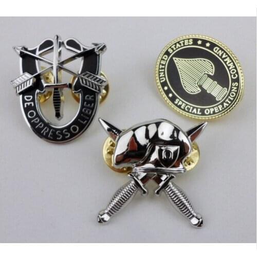 THREE UNITED STATES SPECIAL OPERATIONS COMMAND BADGE USSOCOM HAT PIN TACTICS military Store