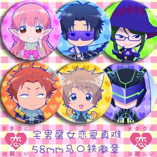 1pc 58mm Wotakoi: Love is Hard for Otaku Brosche Broche Badges Pins Brooch