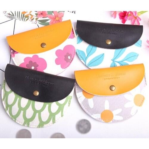 1PC Cute flowers series wallet Portable coin bags Novelty purses School stationery storage girl gifts Office supplies (ss-1537)