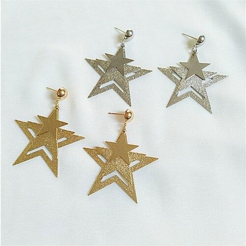 10 pair /lot jewelry fashion jewelry metal big star earrings for women