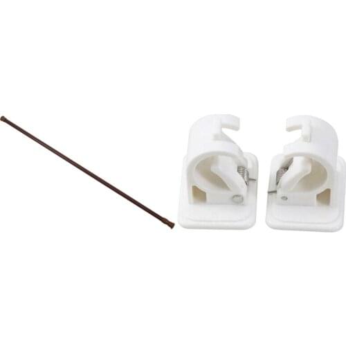 1x Extendable Telescopic Spring Loaded Rods,70-120cm & 2x Self Adhesive Hooks Rod Bracket Towel Curtain Bracket