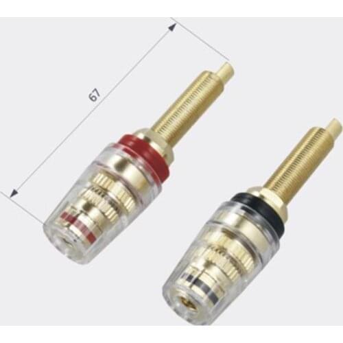200Pcs New Speaker Terminal Binding Post Connectors Gold-plated Banana Plug NCT064